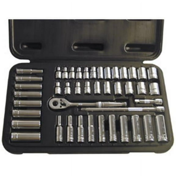 ATD Tools ATD-1200 Sae, Metric 0.25 In. Drive Socket Set, 44 Pc