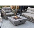 thumbnail image 2 of Modeno Outdoor Westport Pit Table Grey Durable Round Fire Bowl Glass Fiber Reinforced Concrete Propane Patio Fire Place 34 Inches Electronic Ignition Cover and Lava Rock Included, 2 of 7