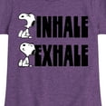 thumbnail image 3 of HYBRID APPAREL - Peanuts - Snoopy Inhale Exhale - Toddler & Youth Girls Short Sleeve Graphic T-Shirt, 3 of 5