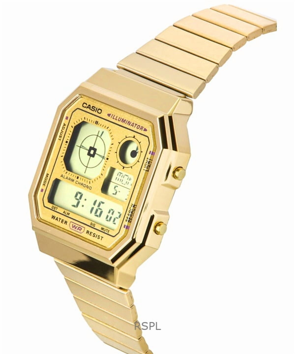 Casio Vintage Digital Stainless Steel Quartz A130WEG-9A Unisex Watch