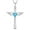 03-aquamarine-Mar, variant on Angel Wings Cross Necklace 925 Sterling Silver Heart Pendant Birthstone Created Ruby Religious Jewelry for Women