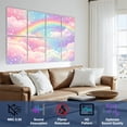 thumbnail image 3 of 8 Pack Art Acoustic Panels Sound Absorbing Abstract Fantasy pastel color Cute landscape Decorative Soundproof Wall Panels Self Adhesive for Nursery Game Room Bedroom 48"x32", 3 of 7