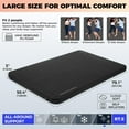 thumbnail image 4 of KingCamp Double Self-Inflating Sleeping Pad - 7.5 R-Value Pro 3D Air Mattress, Waterproof Lightweight Portable Design for Camping & Travel (79.1" x 50.4" x 3.0", Black), 4 of 8