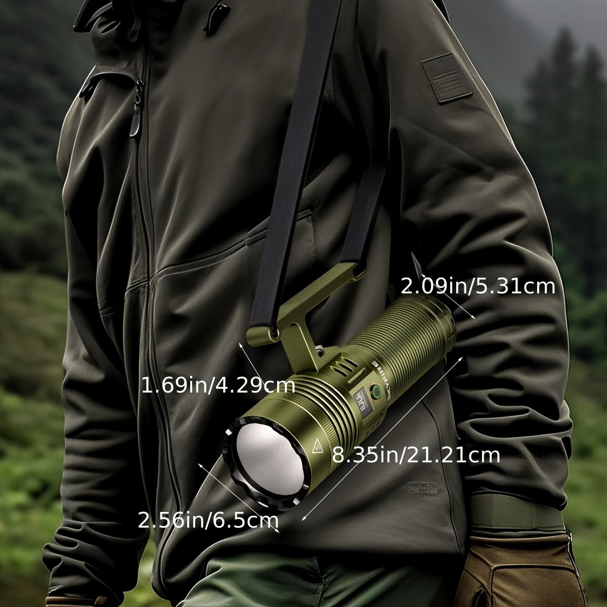 SKYFIRE 32000mAh Rechargeable Flashlight 13000LM for Outdoor Boat Farm Use