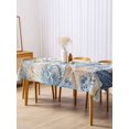 thumbnail image 3 of Blue Starfish Coastal Rectangle Tablecloth, Eucalyptus Summer Nautical Shell Wooden Waterproof & StainResistant Tablecloth, Washable Oil-proof Table Cover for Dining/Party/Wedding/Buffet 54x108 In, 3 of 9