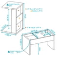 thumbnail image 5 of Sunnydaze Indoor Modern MDP C-Shaped End Table with Storage, White, 5 of 10