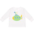 thumbnail image 3 of Inktastic Cute Green Submarine Boys or Girls Long Sleeve Toddler T-Shirt, 3 of 5