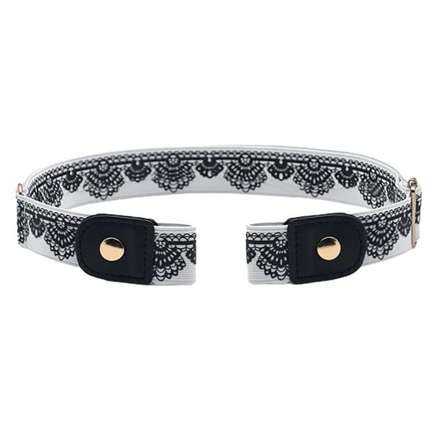 Ceinture Réglable Boucle Libre en Simili Cuir Ceinture Stretch pour Femme