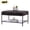 Charcoal, variant on GZXS 30.7" Faux Fur Upholstered Ottoman with Metal Legs & Wood Open Shelf, Modern Coffee Table Footrest Stool for Living Room/Bedroom/Entryway, Easy to Assemble, Beige