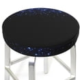 thumbnail image 3 of Gukieu Black Blue Glitter Sparkles Print Round Chair Cover, Dust-proof and Non-slip Bar Chair Protective Cover, Suitable for Bars, Restaurants, Offices-13 inch, 3 of 7