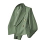 thumbnail image 1 of Blazer de mujer de color liso con botones y bolsillos, manga larga, abrigo de traje, abrigo de poliéster para mujer, 1 of 4