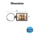 thumbnail image 3 of Steampunk Coffee Maker Fantasy Sci-fi Watercolor Metal Rectangle Keychain, 3 of 7