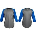 thumbnail image 2 of Rawlings Youth 3/4 Sleeve Performance Jersey | Graphite/Royal | SML, 2 of 2