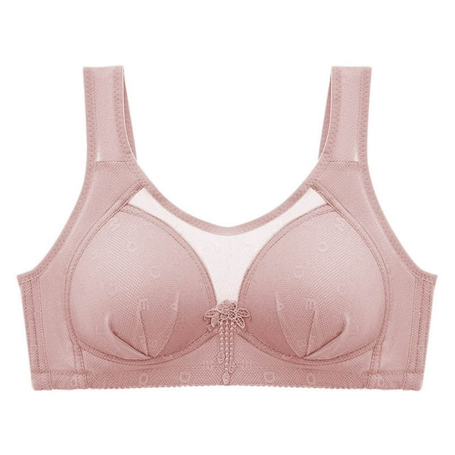 DPTALR Woman's Printing Thin Style Ventilate Back Buckle Bra Without Steel Rim