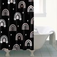 thumbnail image 5 of Waterproof Abstract Art Vintage Shower Curtain 72x84 Inch Boho Style Polyester Unique Shower Curtain for Bathroom Hotel Home Decor with 12 Plastic Hooks, 5 of 5