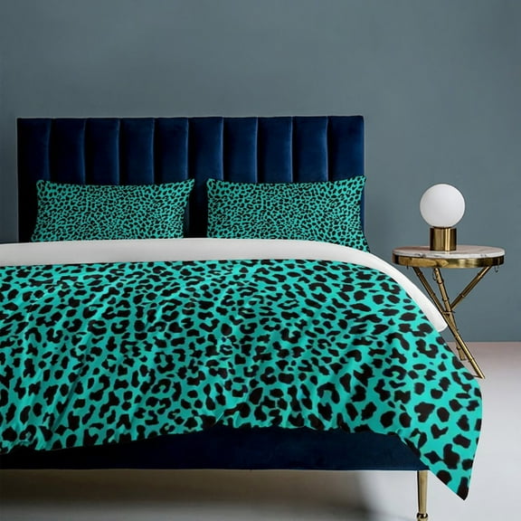 Leopard Spots 3-Piece Bedding Set, Luxuriously Soft Bedding with Matching Pillow Shams, Comforter Set Twin Size for Casual Home Decor