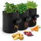 thumbnail image 1 of Paquete de 3 bolsas de cultivo de patatas negras de 10 galones con ventana con solapa - Bolsas de jardín portátiles para cultivar verduras y frutas - Nuestras bolsas de cultivo, 1 of 5