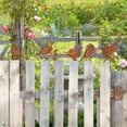 thumbnail image 6 of Tutuviw 5Pcs Courtyard Decoration Garden Ornaments Metal Birds Rusty Birds Silhouette Craft Statue Ornaments Decoration Garden Sculptures Garden Decor, 6 of 7