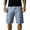 Blue, variant on Mens Travel Pants Summer Casual Multi Pocket Drawstring Thin Shorts
