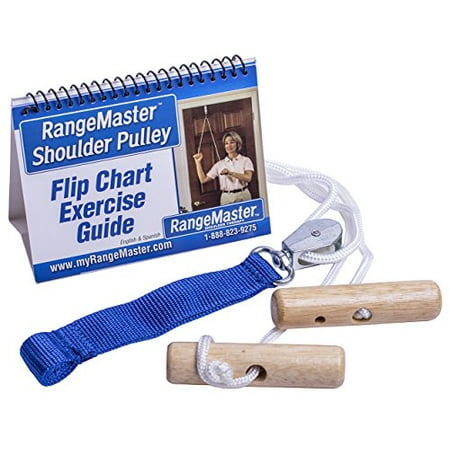 Wooden Pulley - RangeMaster Over-Door Shoulder Pulley with Wooden Handles - Web Strap Door Attachment