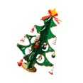 thumbnail image 4 of Mini árbol de Navidad Decoración de escritorio Decoración navideña Madera Novedad Escritorio Verde, 4 of 9
