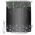 thumbnail image 2 of Shower Curtains for Bathroom, Black Grey Waterproof Fabric Shower Curtain, Modern Abstract Diamond Luxury Gradient Decorative Bathroom Curtain for Bathtub, 72"x84", No Hooks Included, 2 of 9