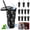 Black, variant on 12 Pcs Bow Plastic Cups with Lids and Straws 24 oz Reusable Pink Bow Tumbler Set PP Drinking Cups for Birthday Wedding Baby Shower Party Supplies