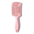 thumbnail image 2 of Curved Vented Styling Brush, Ribbed Structure Round Teeth Paddle Hair Detangling Comb Volumizing Prevent Scratch  for Hair Salon Use, 2 of 8