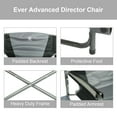thumbnail image 6 of EVER ADVANCED Medium Tall Directors Chair 23.2" Seat Height, Folding Makeup Artist Chair with Side Table Cup Holder and Storage Pocket, Supports 400 lbs, Grey, 6 of 12