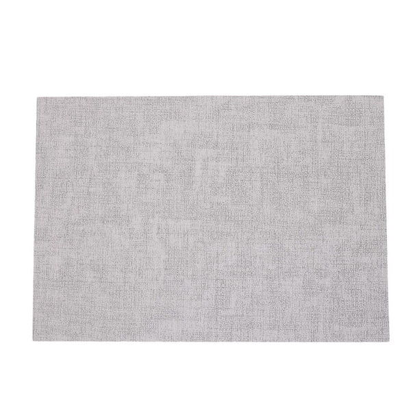 Mantel individual de piel sintética antideslizante para mesa de comedor, decoración para mesa de conferencias y hogar. Gris