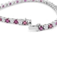 thumbnail image 2 of Pompeii 9 1/2 ct Genuine Ruby & Diamond Tennis Bracelet 14K White Gold (K-L,I1), 2 of 5