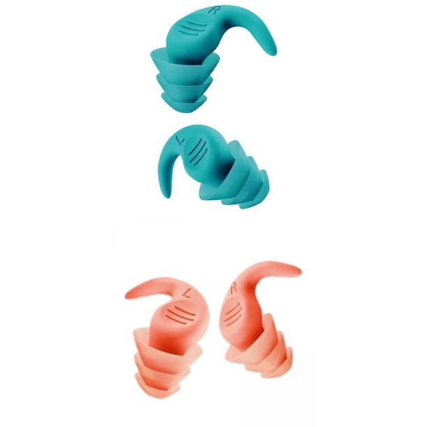 2 pares de Tapones para los oídos de silicona Zulema Tapones para los oídos con reducción de ruido