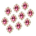 thumbnail image 2 of Abbracc 20pcs DIY Round Rhinestone Buttons Embellishments for Sewing Dress Scrapbook Pink Clear, 2 of 9