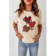 thumbnail image 2 of ABPHQTO Camiseta gráfica con estampado de lentejuelas de leopardo en forma de corazón caqui para mujer, 2 of 5
