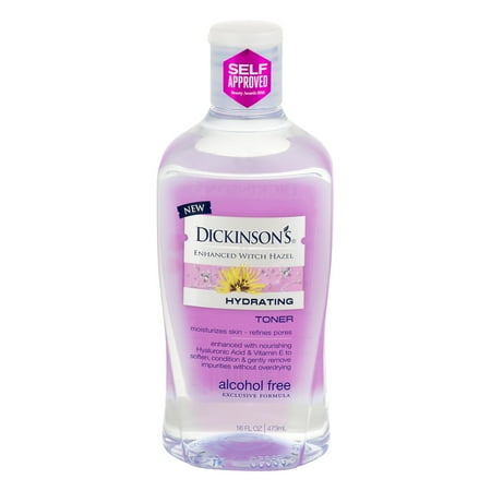 Dickinson's Enhanced Witch Hazel with Rosewater Alcohol-Free 98% Natural Formula Hydrating Toner - 16 fl oz