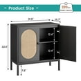 thumbnail image 2 of NEILA Sideboard Buffet Cabinet, Rattan Storage Cabinet with Adjustable Shelves, Small Wood Console Cabinet with 2-Tier Storage for Dining Room, Kitchen, Living Room, Hallway, 2 of 7