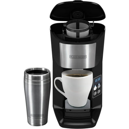 BLACK+DECKER Personal Coffee Maker with Travel Mug, CM625B - Walmart.com