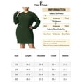 thumbnail image 7 of GRACE & GRANDEUR Plus Size Sweater Dress for Women Long Sleeve Knit Pullover Short Sweater Dresses Army 4X Army Green, 7 of 7