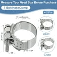 thumbnail image 2 of Uxcell T-Bolt Hose Clamp, Intercooler Pipe Tube Clamps, Stainless Steel Radiator Hose Clamp 48-51mm, 2 of 6