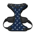 thumbnail image 5 of Picia Nautical Themed Simple Anchors No-Pull Dog Harness Reflective Front Clip Vest with Handle,Step-in Air Dog Harness,Adjustable 2 Metal Rings 4 Buckles,Easy to Put on & Take Off X-Large, 5 of 9