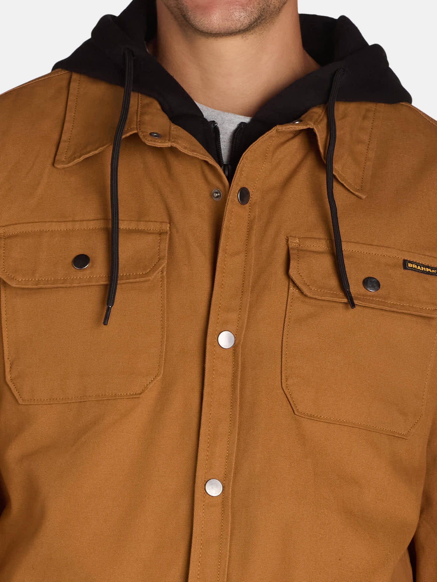 Brahma Men's Shirt Jacket with Hood, Sizes S-3XL