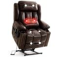 thumbnail image 2 of INGALIK Dual Motor Large Power Lift Recliner Chair , Infinite Position Lay Flat Recliner, Electric Lift Chair Leather Recliner, Replaceable Remote Control, 2 of 5