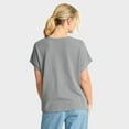 thumbnail image 2 of Women's Fanatics Heather Gray Miami Dolphins Oversized-Hometown Premium Henley Shirt, 2 of 5