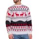 thumbnail image 1 of Suéter navideño suéter suave con estampado de alces cómodo holgado con cuello redondo para el hogar y el festival ANGGREK  Otros, 1 of 5