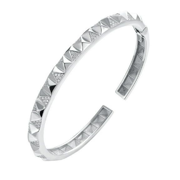 7 inches Moissanite Bracelets D Color VVS1 Diamond Bracelets for Women Gift S925 Sterling Silver Cuff Bracelets Women's Bangle Bracelets