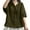 Army Green, variant on Ashirexll Womens Casual Tops, Tops for Women Trendy, Summer Button V Neck Solid 3/4 Sleeve Casual Blouse for Ladies Fashion