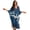 Cranes White Cherry Blossom, variant on Xixirimido Abstract Leaves Print Women Kaftan Dresses Plus Size Beach Cover Up Deep V-Neck Batwing Sleeves Swimsuit Coverups Summer Caftan Dress
