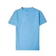 thumbnail image 5 of TAGOLD Mens Summer Short Sleeve Round-Neck Blouses & Shirts Solid Color Half Button Casual Top, 5 of 5
