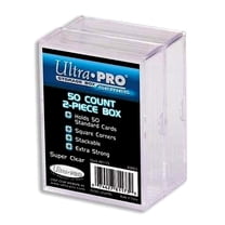 Ultra Pro 2-Piece Clear Card Storage Box | Holds 50 Standard Cards | 2 boxes per pack | 5-Pack Total