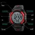 thumbnail image 6 of Men's Big Dial Outdoor Multifunction Sports Watch Military LED Digital Wristwatch Black Rubber Alarm Watch for Men, 6 of 11